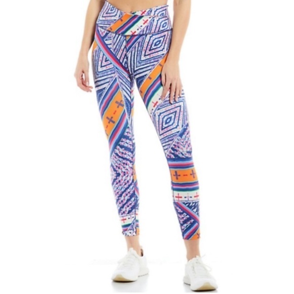 Free People Ashford Lose Control Crop Leggings Purple Orange Womens Size S - Picture 1 of 7